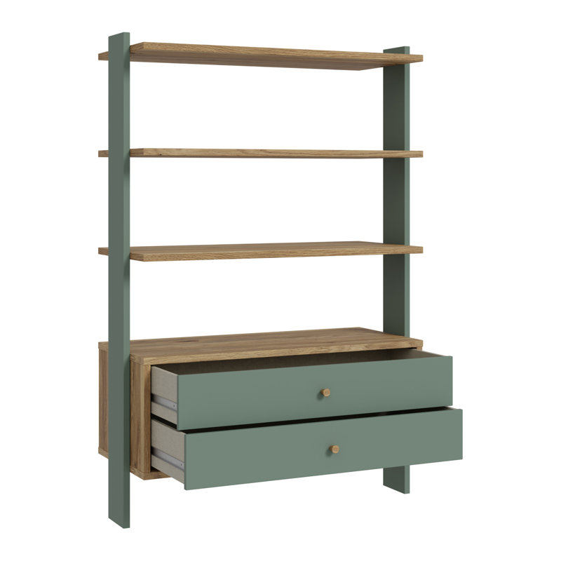 Caskie Manufactured Wood Shelving Unit, (3 Shelves) 152.4cm H x 103.38cm W x 41.15cm D