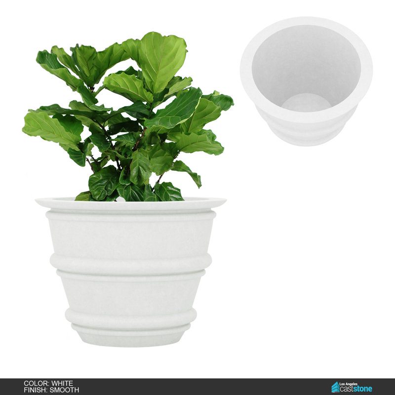 Jardinière Bella, Blanc lisse