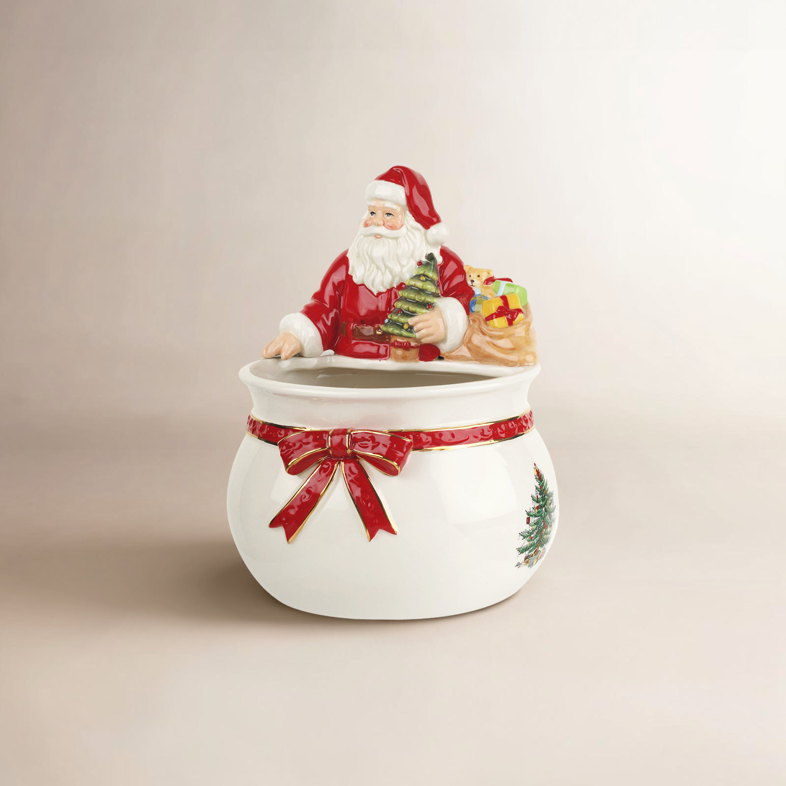 Christmas Tree Santa Nut Bowl