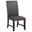 Chaise d'appoint de salle à manger rembourrée en similicuir Vinia gris foncé (ensemble de 2)-2088385416