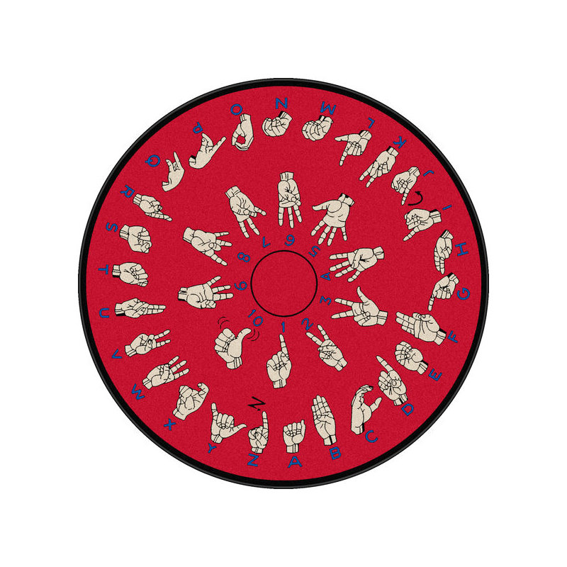 Tapis rouge touffeté Bermudez, Rond 6 pi