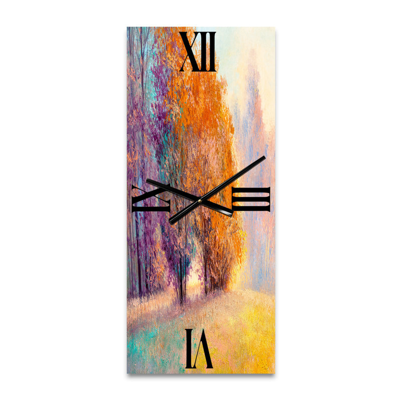 Horloge murale paysage d'automne, Petit