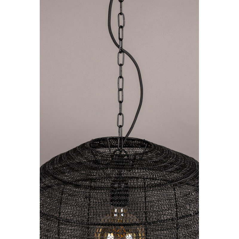 1 - Light Pendant, 70" H x 28" W x 28" D, Black