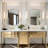 Anayalee Traditional Scalloped Rectangle Bathroom Vanity Mirror | Stainless Steel Frame-242732410-242732415