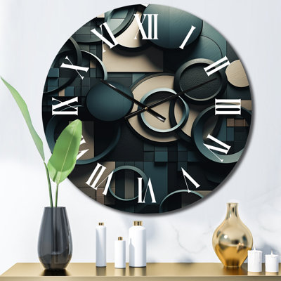 Horloge murale sarcelle