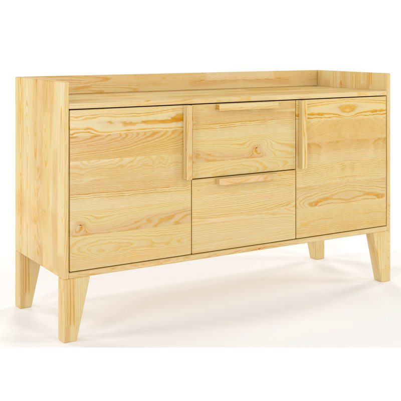 Jovanni Solid Wood 121cm W 2 - Drawer Chest of Drawers, Pine