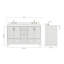 Meuble-lavabo double avec plateau Abshire 61-93359266