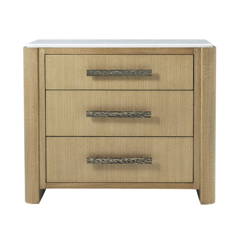 Essence 3 - Drawer Solid Wood Nightstand, Blonde