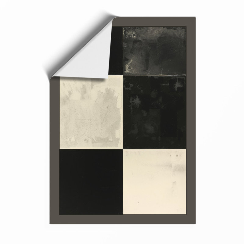 Monochrome Grid Study Minimalist - Print, Unframed, A2 - 59.4 x 42.0 cm