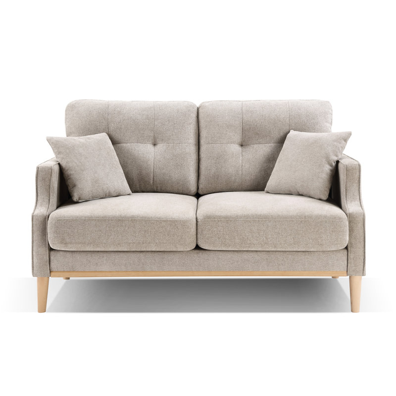 Crème avec mousse imperméable, de charge et à haute densité pour une assise confortable 2 places en tissu crème, respirant, mousse, bouchon