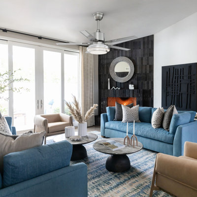 Modern Stainless Steel Silver Ceiling Fan
