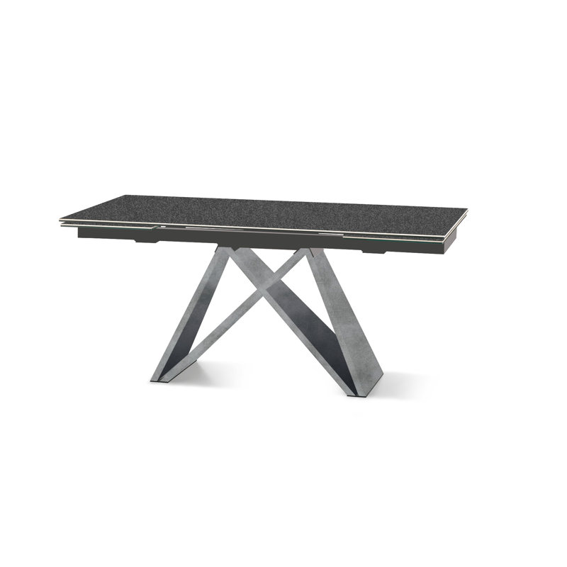 Arianie Extendable Dining Table, Silver, Graphite