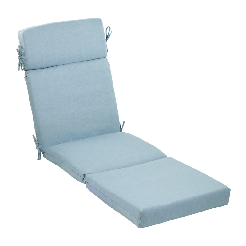 Arden Selections Oceantex Outdoor Chaise Lounge 4" Cushion, Sky Blue