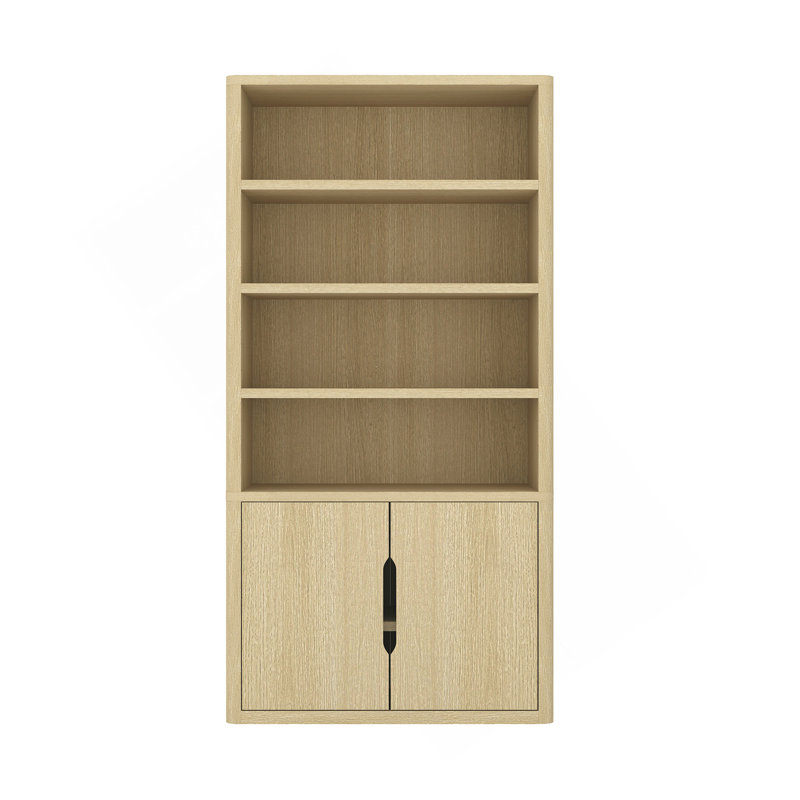 Bibliothèque avec bibliothèque en chêne naturel, Chêne