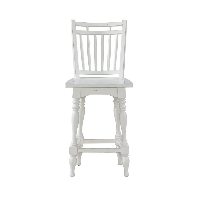 Colne Spindle Back Swivel Counter Height Chair, Counter Stool (25" Seat Height)