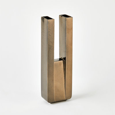 Metropolis Vase-Bronze-Tall