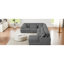 Canapé modulaire gris foncé en forme de U, revêtement en velours côtelé, méridienne, pieds, coussins confortables en velours côtelé, ergonomique et de fabrication
