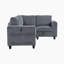 Canapé modulaire moderne et contemporain de 89 po 4 pièces Skrzypek - Canapé modulaire en velours côtelé, port USB fonctionnel et pochettes de rangement, rangement caché intégré sous le siège-1607066770