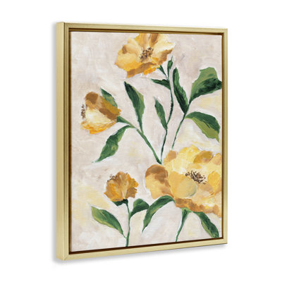 «Yellow Camellia Blossoms», art mural encadré par Nikita Jariwala