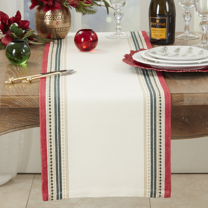 Merry Pines Dobby Table Runner
