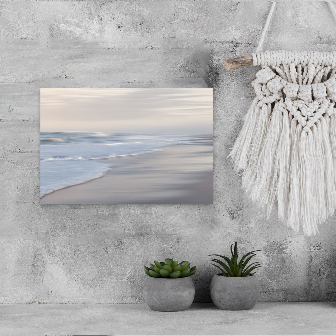 Soft Ocean Waves Abstract Dreamy Minimalist Coastal Wall Art Print