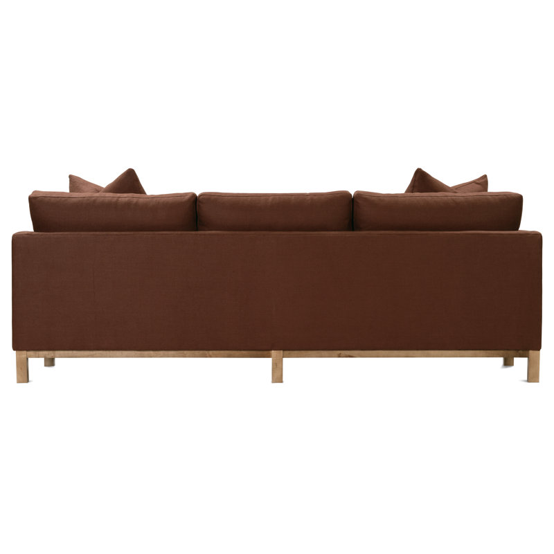 Boden 99'' Sofa Bench Cushion, Orange Linen Blend