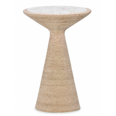 Margaritaville Stone Pedestal End Table
