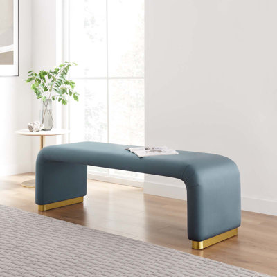 Banc rembourré en velours Koda Modway