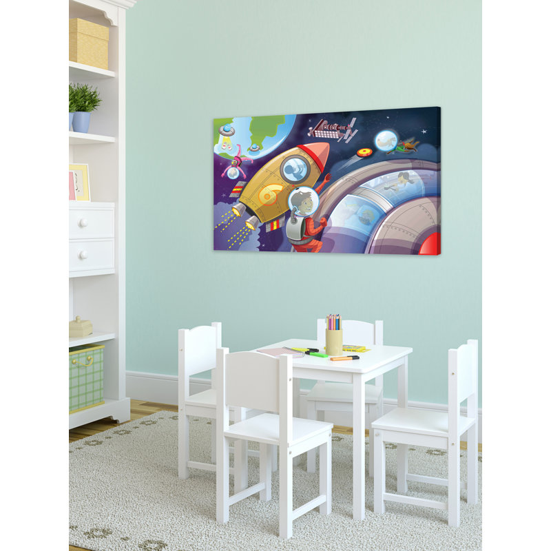 Astronauts by Curtis - Wrapped Canvas Print, 61cm H x 91cm W