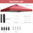 10X10 Pop Up Canopy  Tent With One Push Setup,  Instant Portable Shelter With Sandbags, Red-123311108-123311103