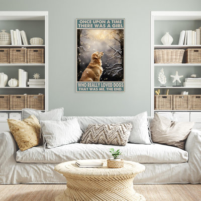 «Who Really Loved Dogs - 1 pièce», reproduction d'art graphique sur toile tendue