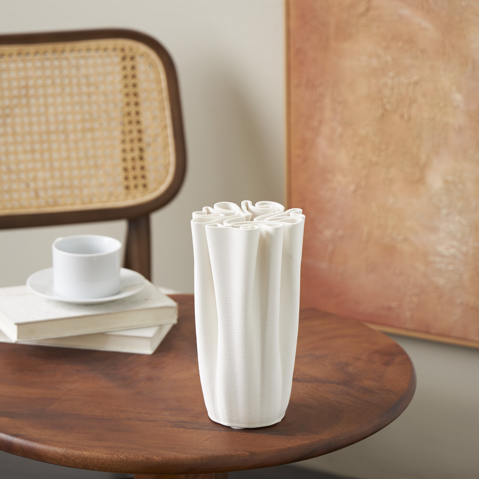 Bowen Ceramic Table Vase, 9.6" H x 4.85" W x 4.85" D