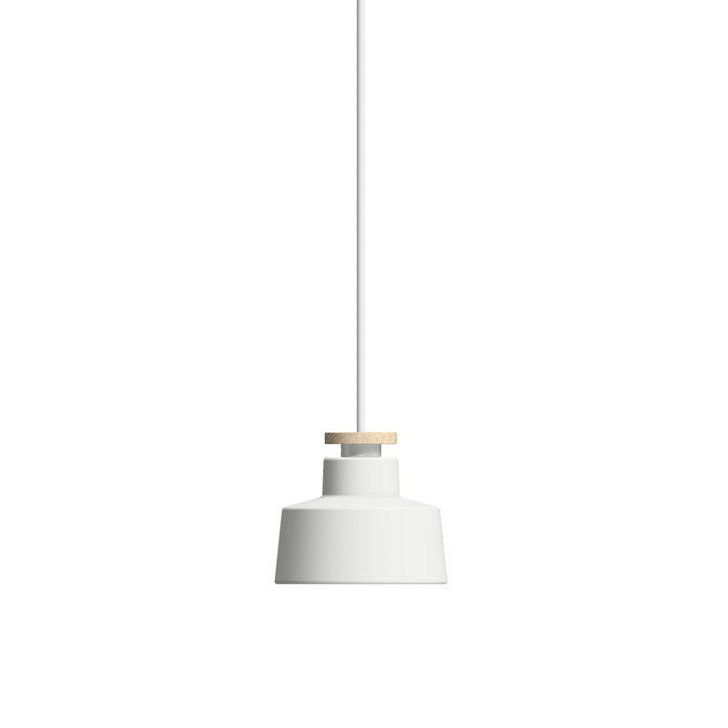 1 - Light Dome Pendant, White/Nature