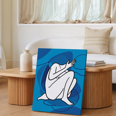 Toile, création d'une illustration minimaliste présentant un contour stylisé d'un art mural