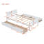 Lit plateforme en bois avec quatre tiroirs pratiques, tête et pied de lit profilés pour une organisation et un style de chambre à coucher améliorés