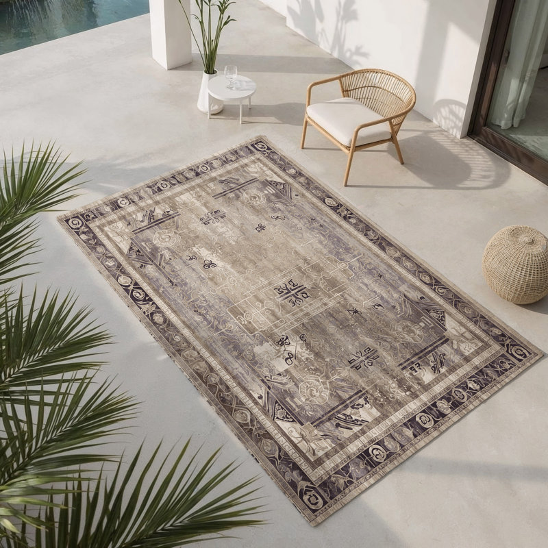 Tapis intérieur et extérieur Elysian Charm, Rectangle 1 pi 6 po x 2 pi 6 po