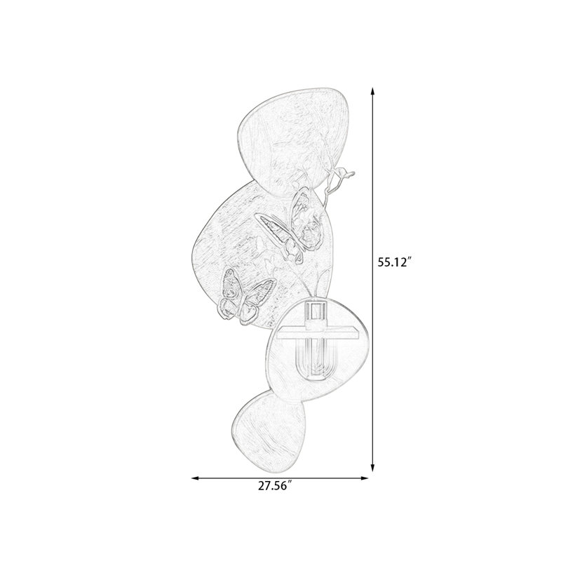 Café, forme libre grès, art mural, Café, 55.12" H x 27.56" W x 1.97" D