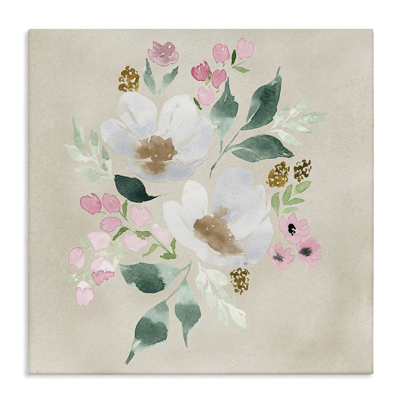 «Neutral Floral Beauty» par Lucille Price, H 36 po x l 36 po
