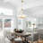 6 - Light 19.69'' Dimmable Modern Drum Candle  Chandelier With Glass Shade-1648623593