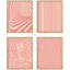 «Pink Line», impression encadrée sur papier 4 pièces-97782411-97782412