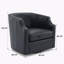 Fauteuil demi-tonneau pivotant à grain large de 29 po Cathy-1673449657