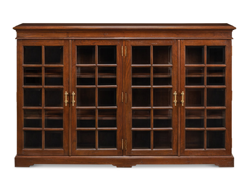 Morgan Solid Wood Bookcase, Walnut/Dark Brown