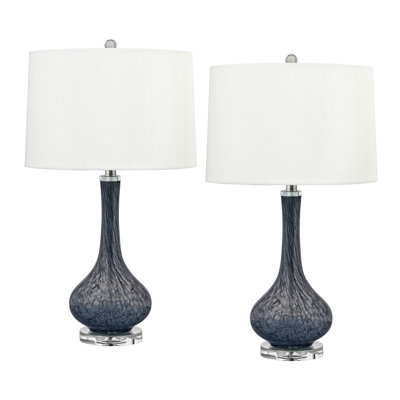 Afragola 28" Dark Blue Swirl Table Lamp