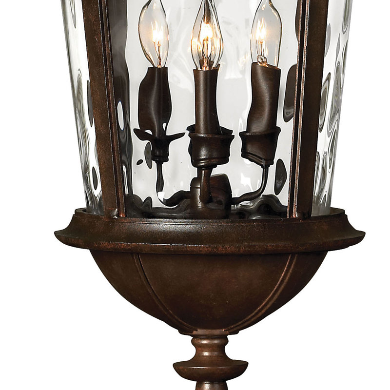 Windsor 4 -Bulb 28.5" H Outdoor Hanging Lantern, River Rock