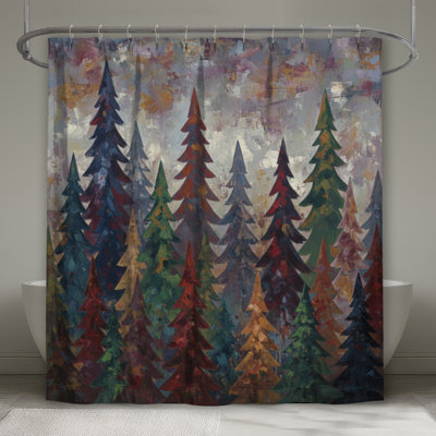 Pine Tree Forest Shower Curtains