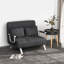 Canapé-lit convertible, dossier réglable à 5 positions, fauteuil avec coussins et canapé-lit de loisirs, gris-932554306