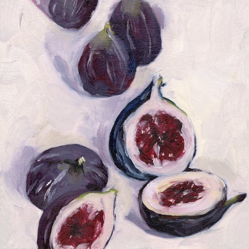 Figs In Oil I by Melissa Wang - Wrapped Canvas Painting, 76cm H x 76cm W x 3.8cm D