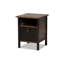 Table de chevet en bois brun et noir Kamile