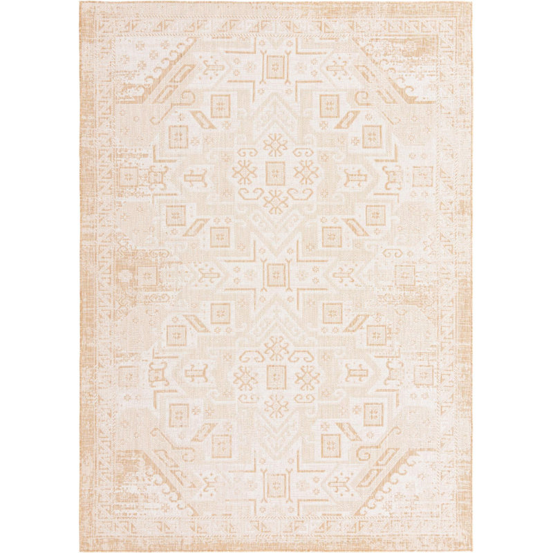Outdoor Chand Area Rug Ivory Color, Rectangle 7'10" x 11'