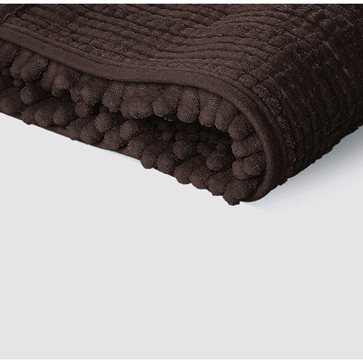 2 Piece Set Soft Cozy Plush Chenille Bath Mat Bathroom Rug